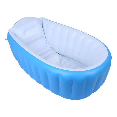 Bañera inflable Intime para bebé en color azul y blanco