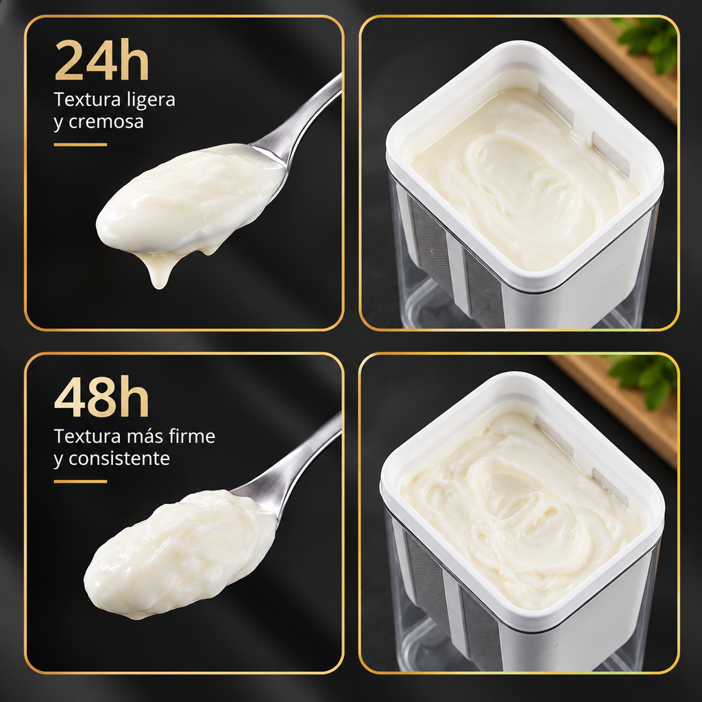 Filtro de yogurt · Más cremoso en casa